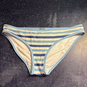 Aerie NWOT Bikini Bottom Blue/Light Blue/White Stripes Hi-Cut Sz S